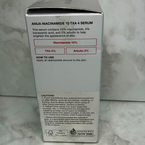 ANUA 10+ NIACINAMIDE x TXA 4 SERUM 30mL - Picture 2 of 4